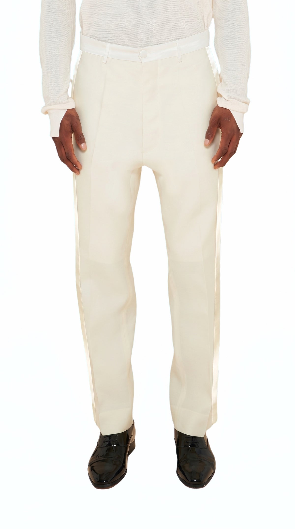 Carabiniero Trousers Men Ivory, detail – POAN