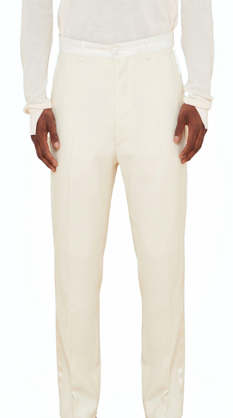 Carabiniero Trousers Men Ivory, detail – POAN