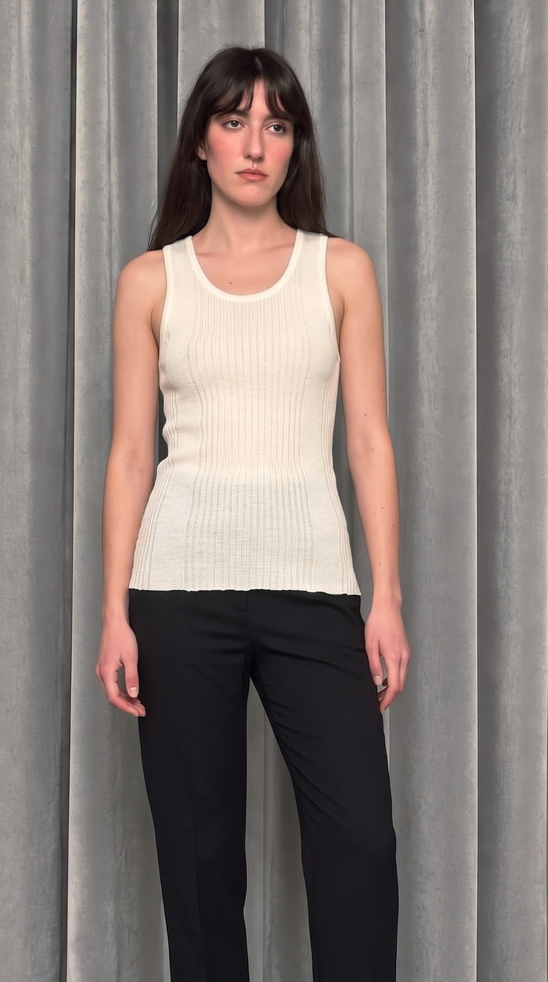 Cardinal Alpaca Tank Top Ivory – detail