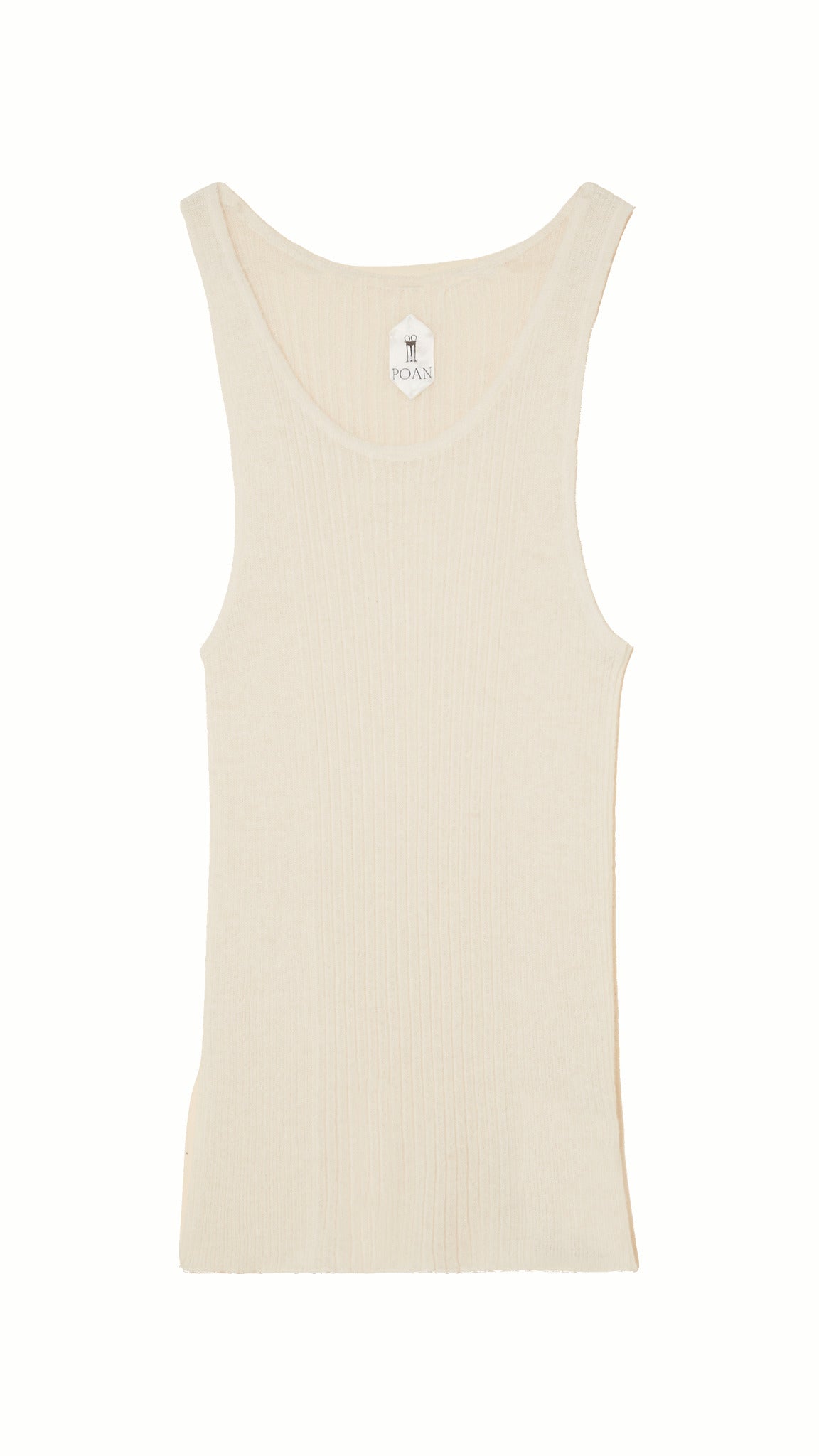Cardinal Alpaca Tank Top Men Ivory, product – POAN