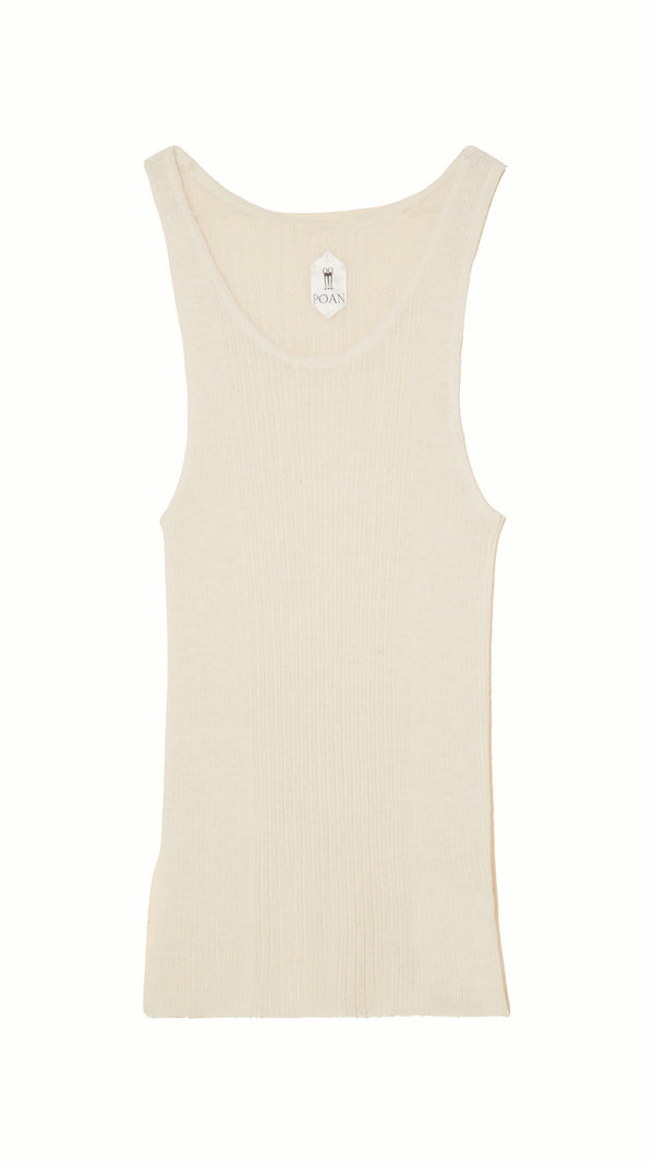 Cardinal Alpaca Tank Top Men Ivory