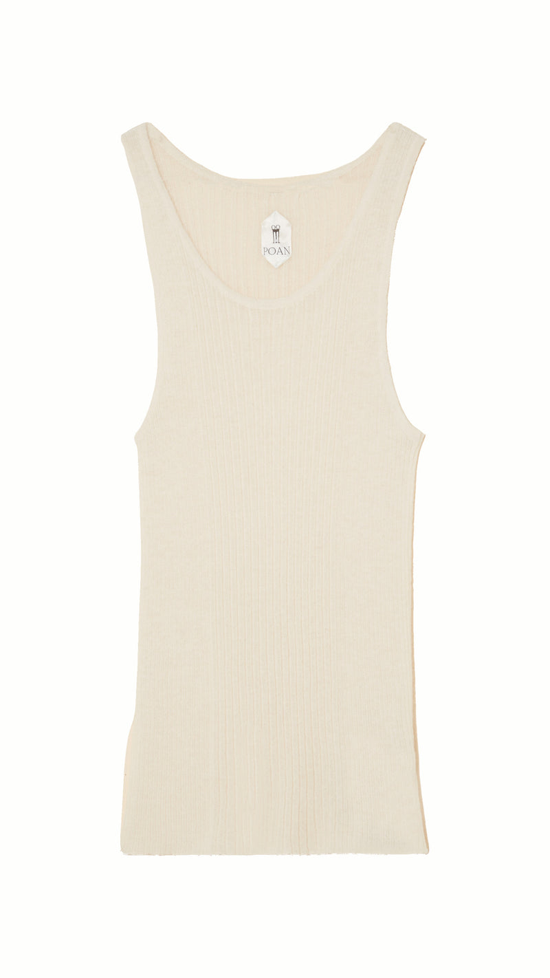 Cardinal Alpaca Tank Top Women Ivory, product – POAN