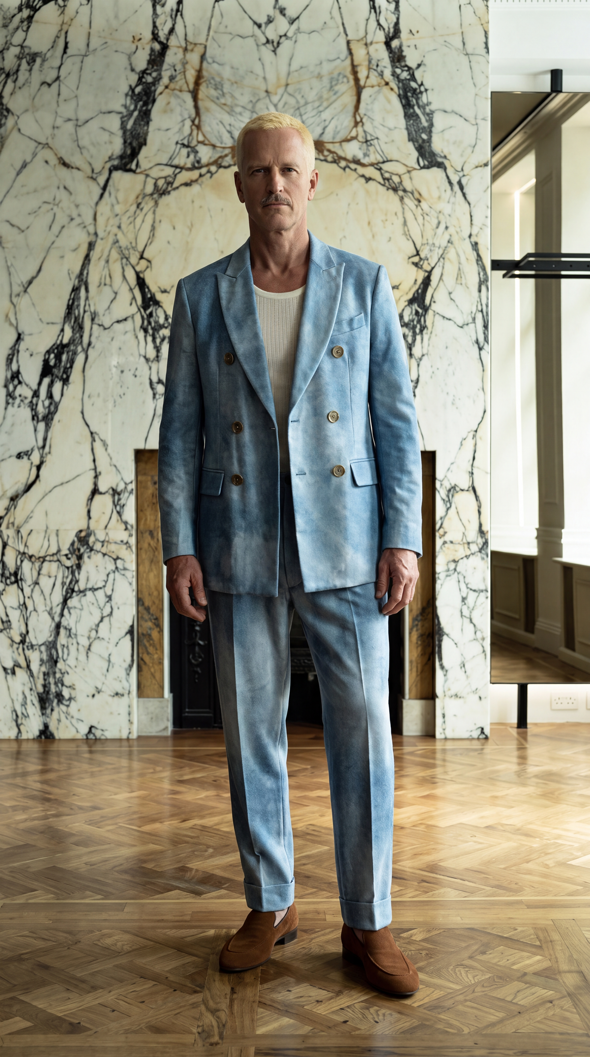 Michael Jacket Men Silk Denim