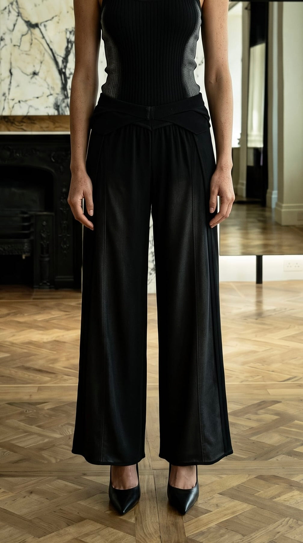 Galadriel Knitted Palazzo Trousers Women Washed