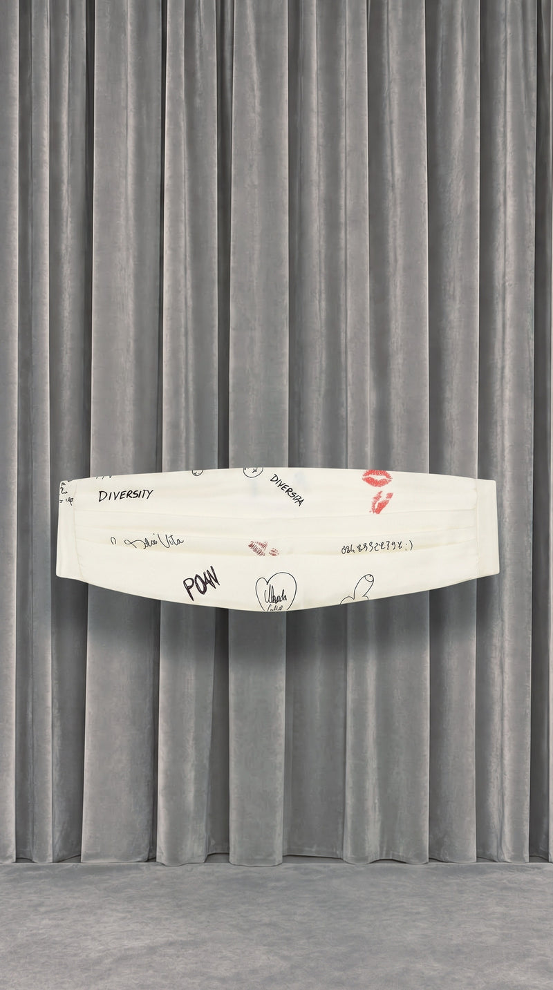 Charles Cummerbund Belt Ivory – product