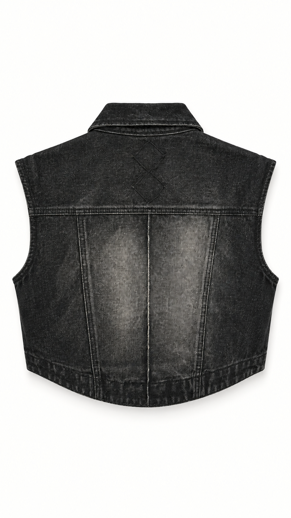 Kill Denim Waistcoat Washed Denim Asphalt Women