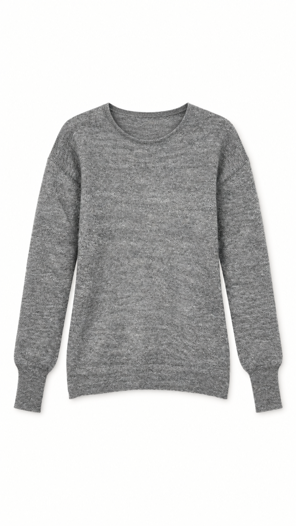 Roberto Alpaca Mohair Knitted Pullover Grey Men