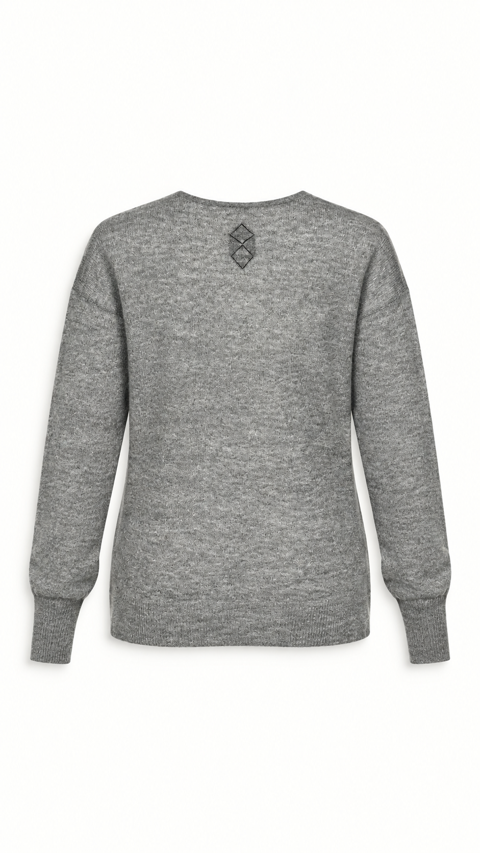 Roberto Alpaca Mohair Knitted Pullover Grey Women