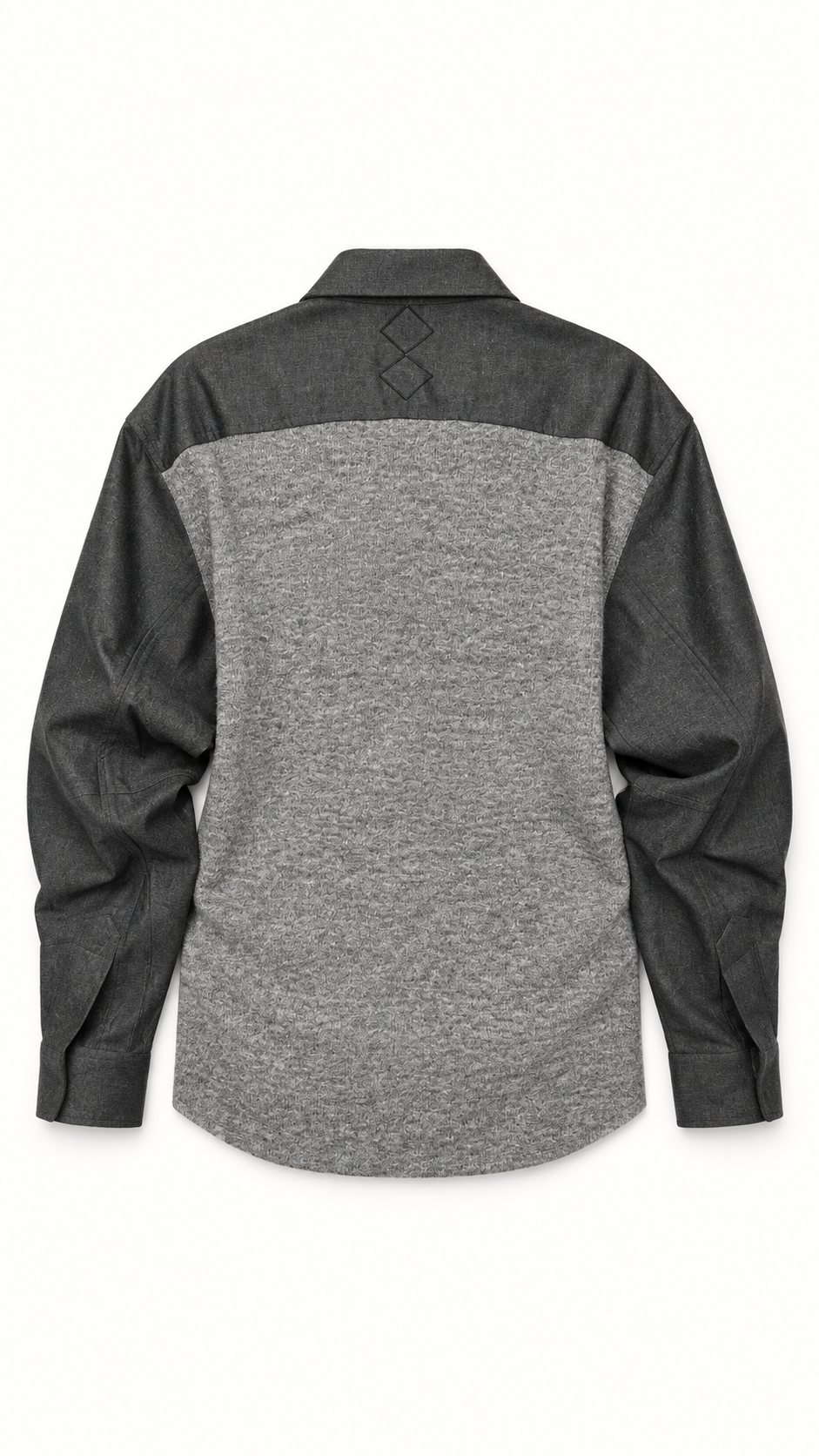 Brieuc Angora Flannel Overshirt Grey Men