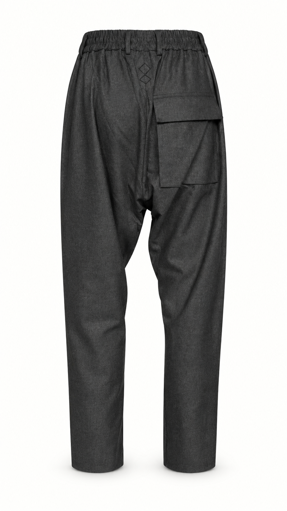 Fender Angora Flannel Drop Crotch Trousers Grey Women