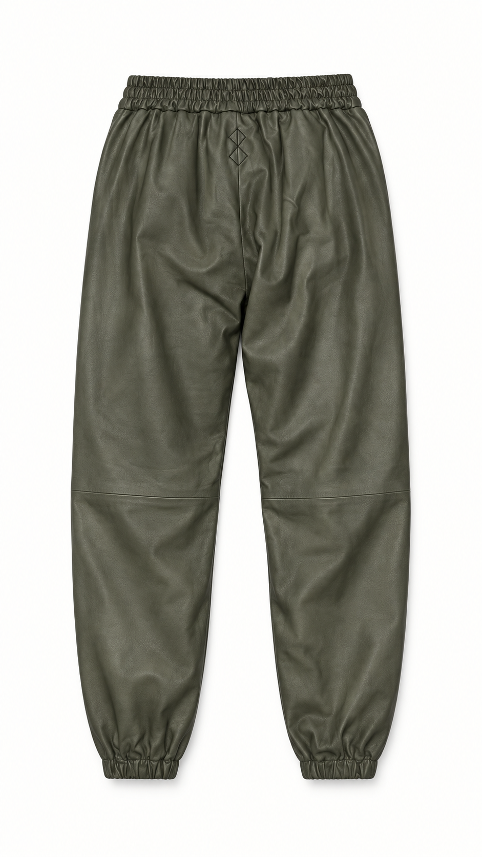 Christina  Tracksuit Pants Vegan Leather Olive Men