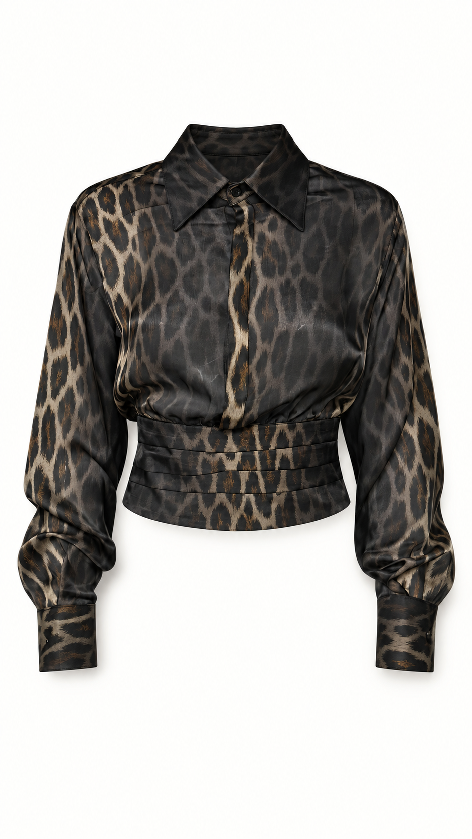 Bundula Blouse Silk Twill Panther Women