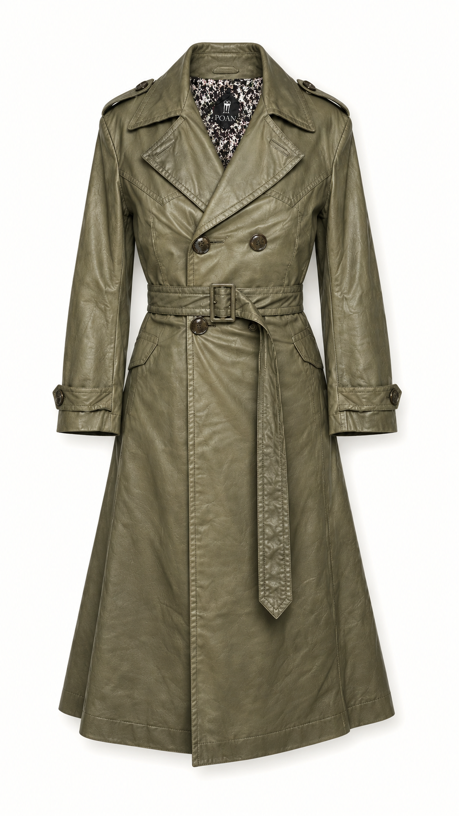 Andreas Coat Vegan Leather Olive Men