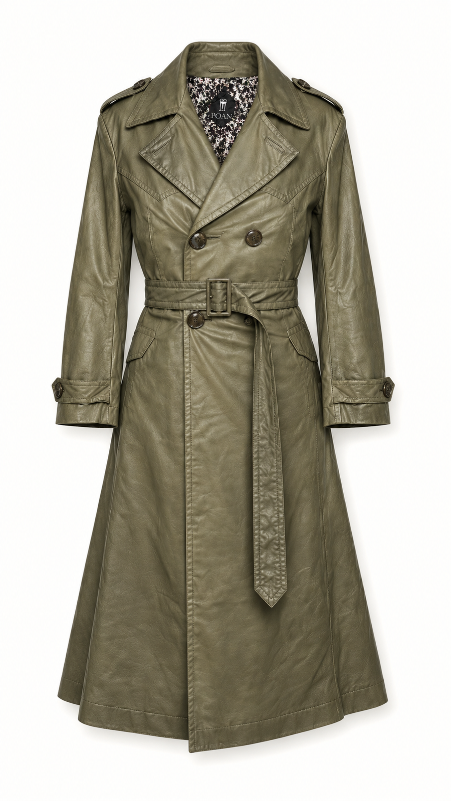 Andreas Coat Vegan Leather Olive Women