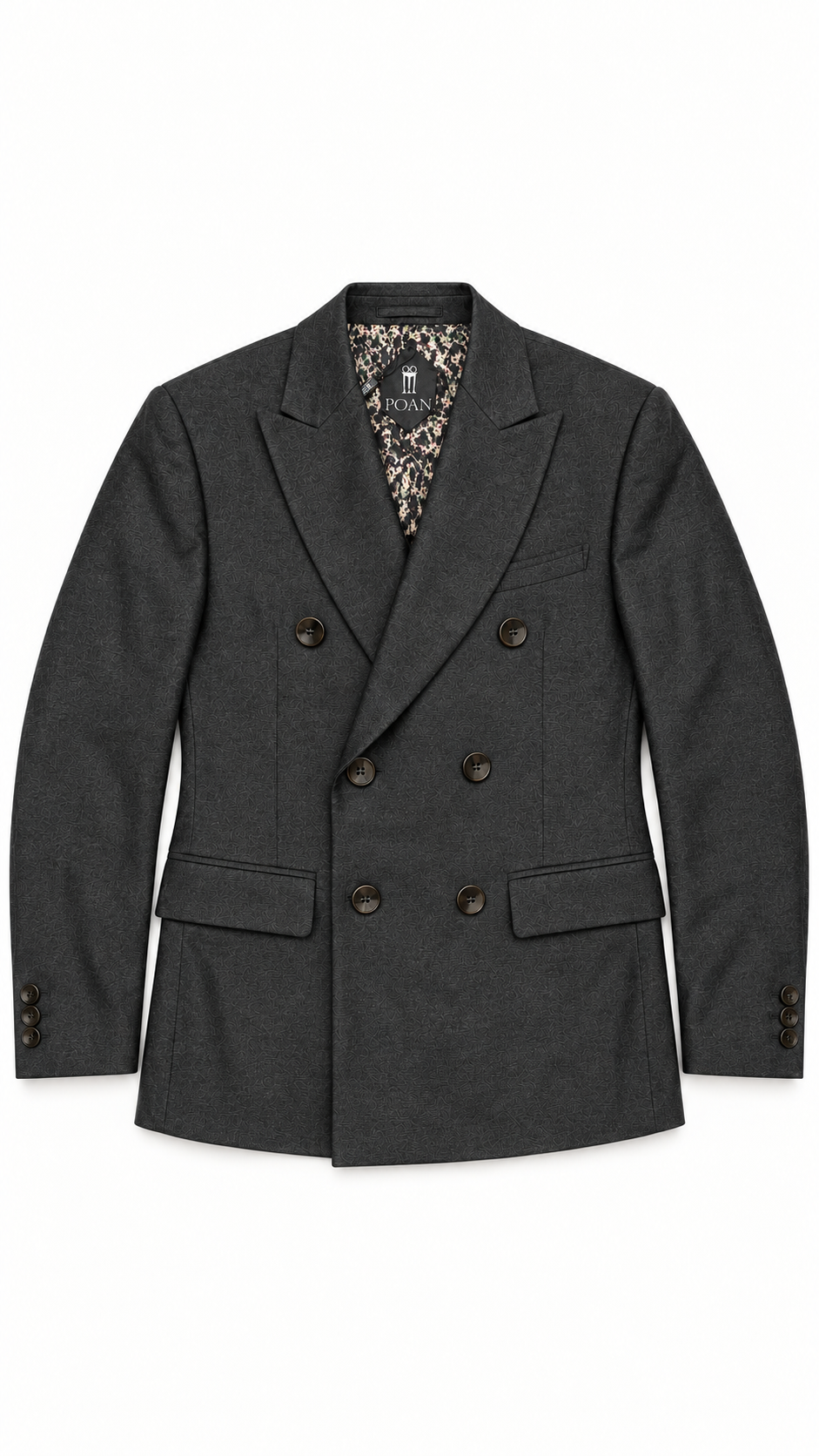 Michael DB Alpaca Flannel Jacket Grey Men
