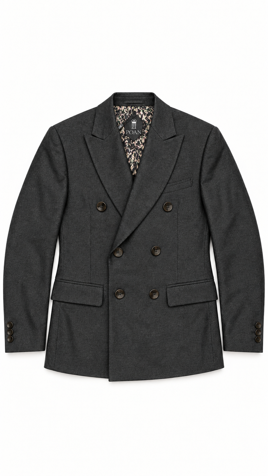 Michael DB Alpaca Flannel Jacket Grey Men