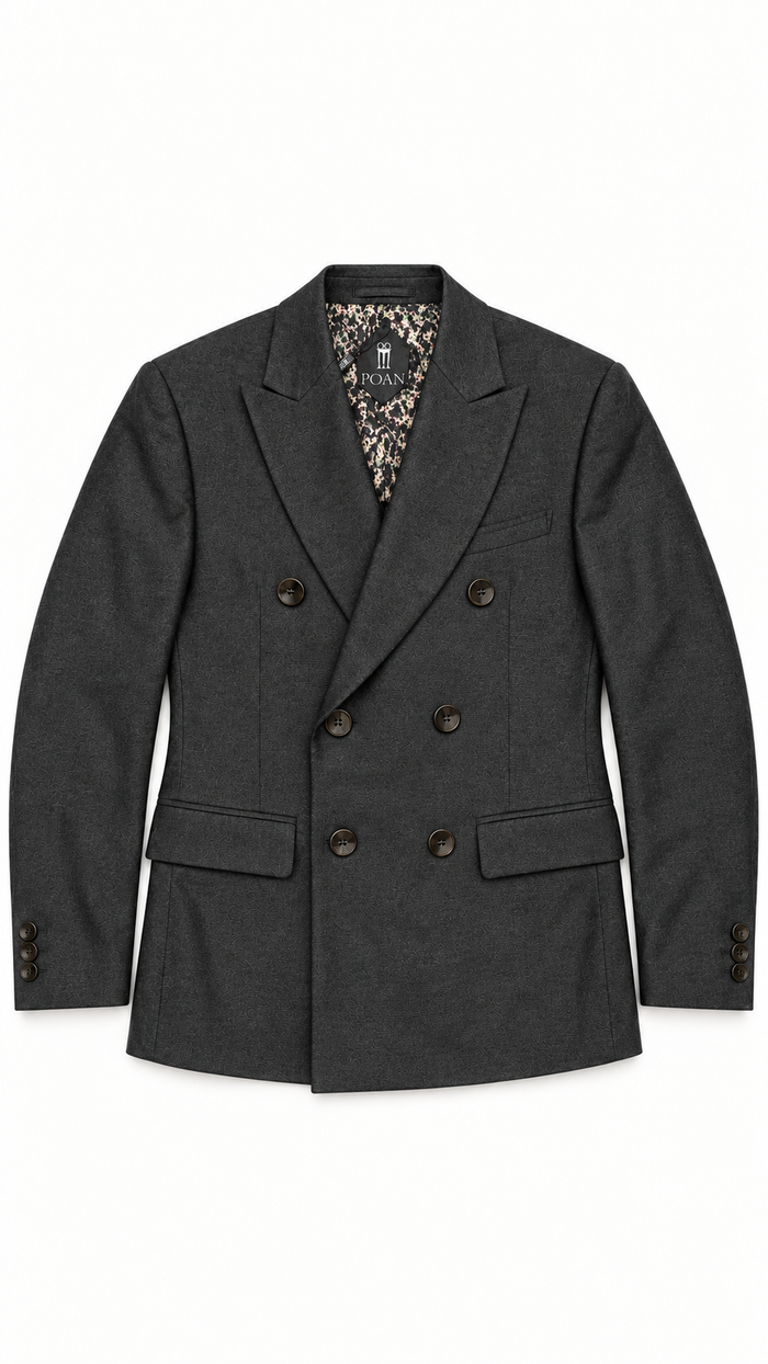 Michael DB Alpaca Flannel Jacket Grey Women