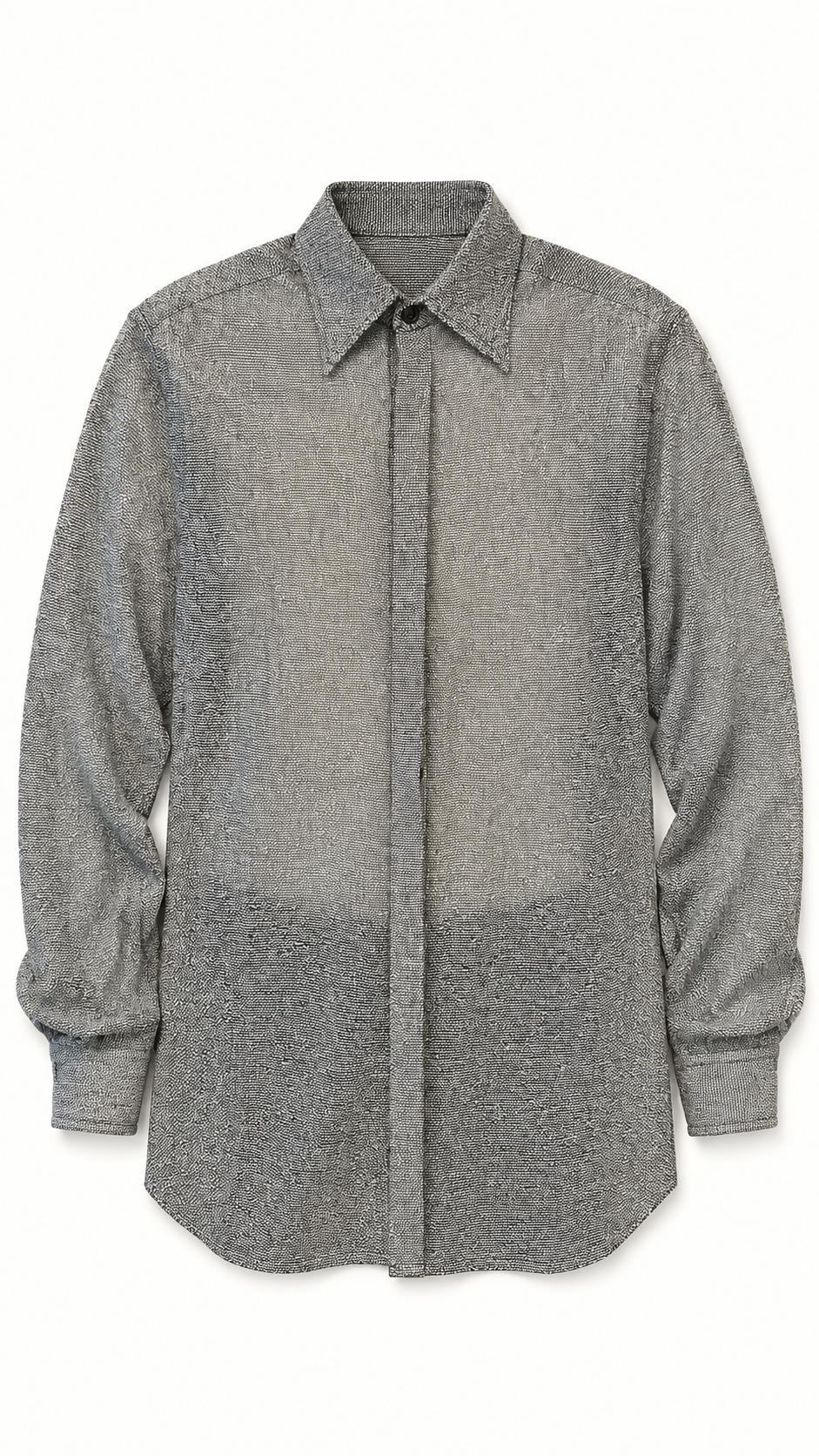 Ikarus Shirt Broken Stitch Silver Men