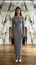 Giselle Alpaca Mohair Knitted Dress Grey Women