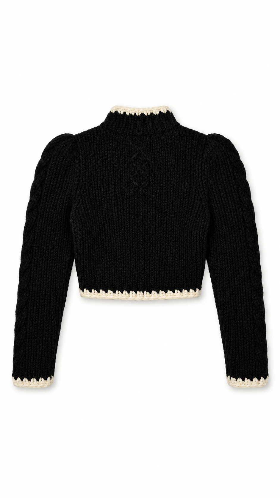 Anna Biker Handknit Cashmere Black Women
