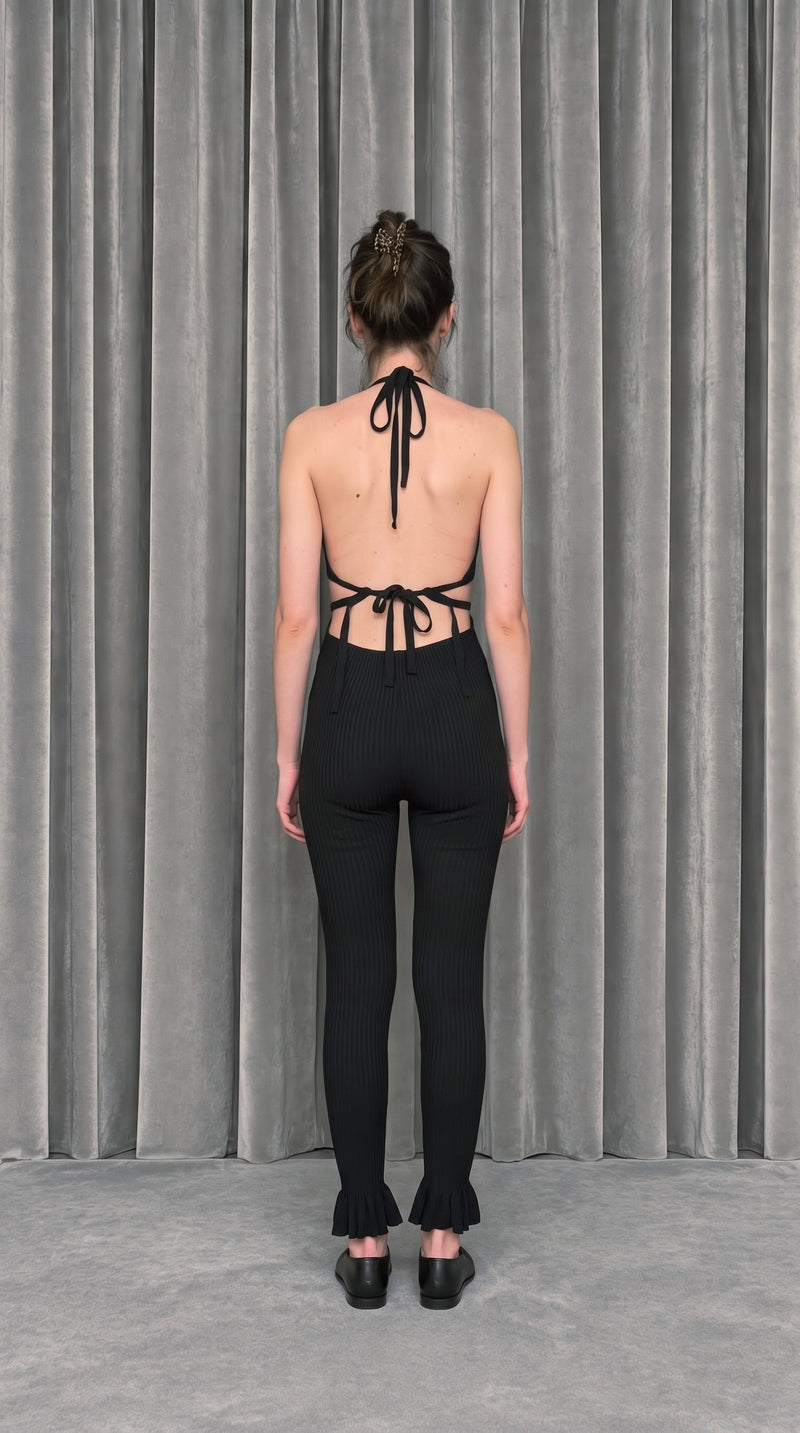 Cher Catsuit Black – model back
