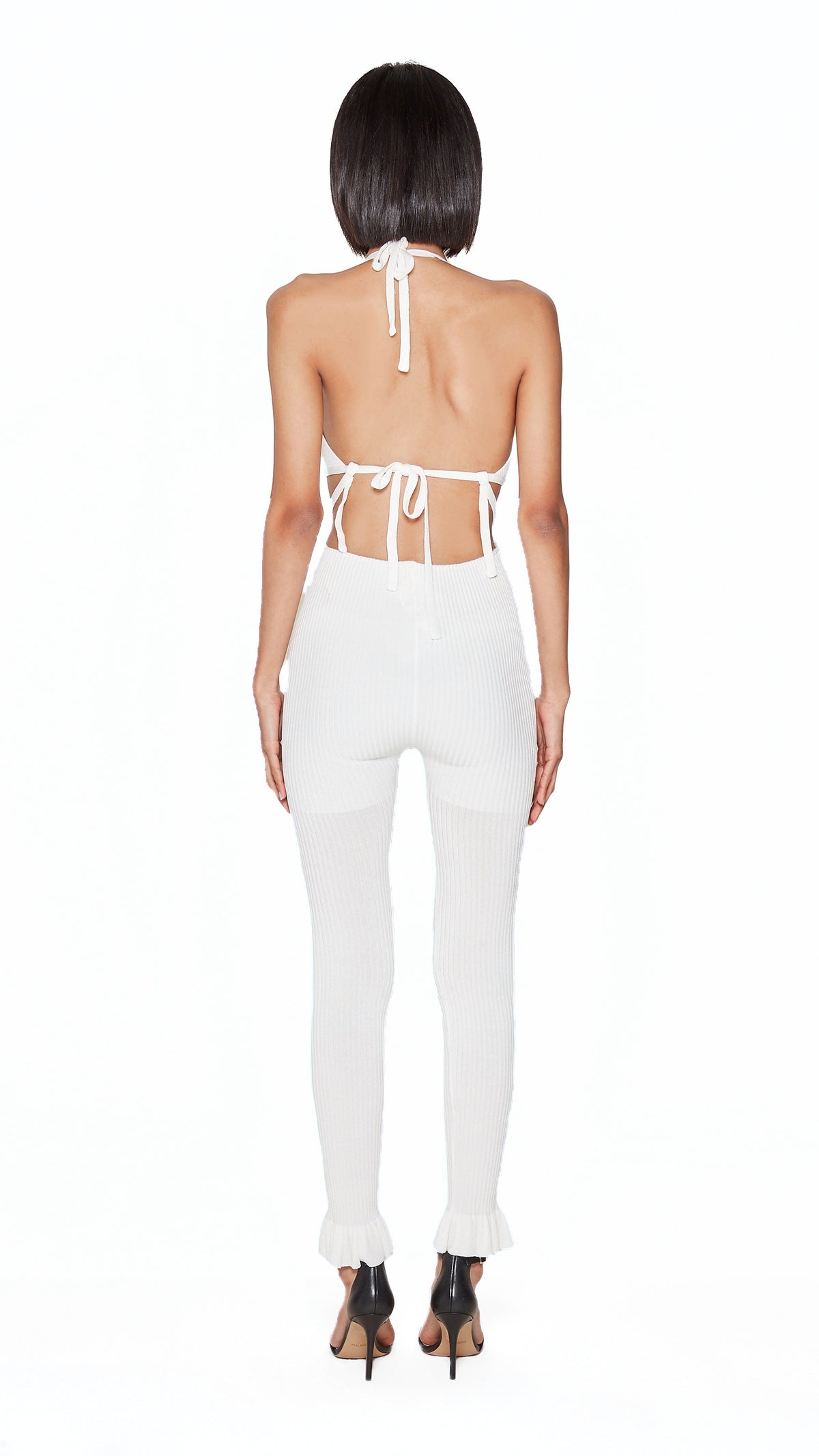Cher Catsuit Women Ivory, back view – POAN