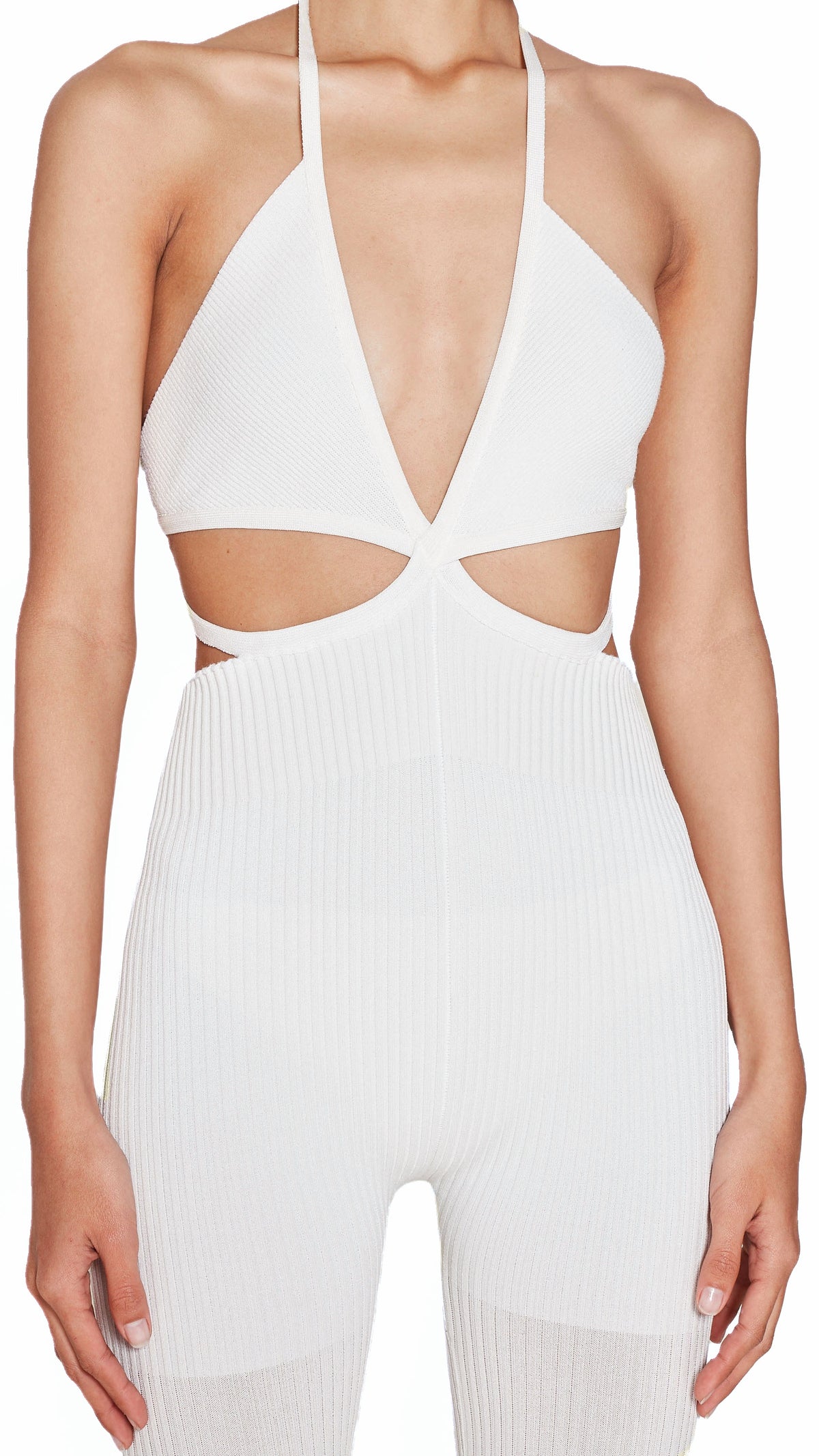 Cher Catsuit Women Ivory, detail – POAN