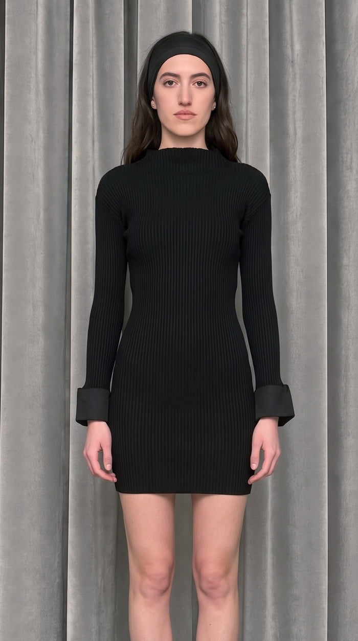 Costa Bodycon Dress Black – detail