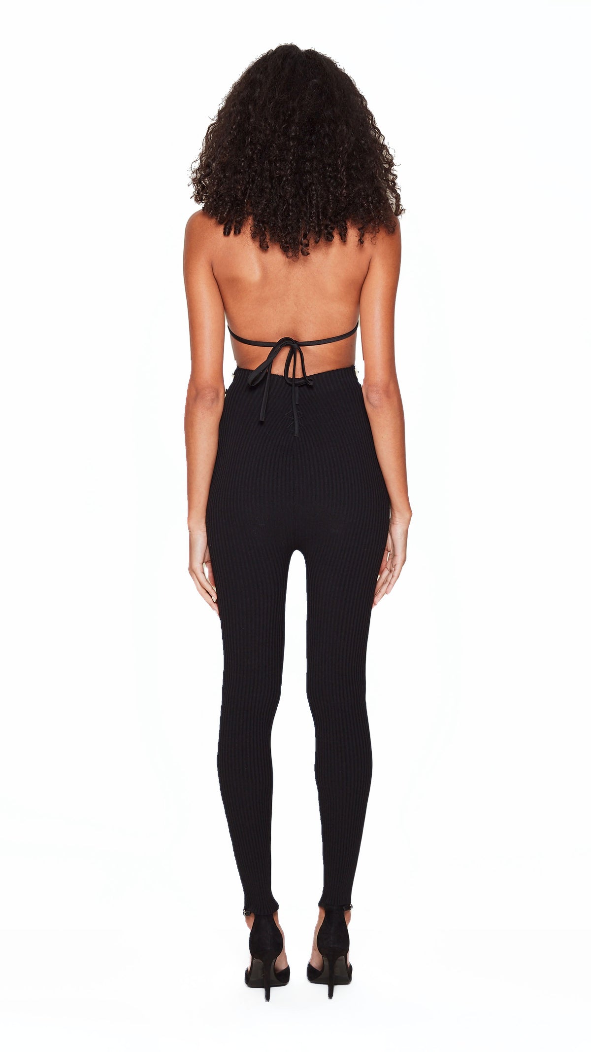 Costa Leggings Women Black, back view – POAN