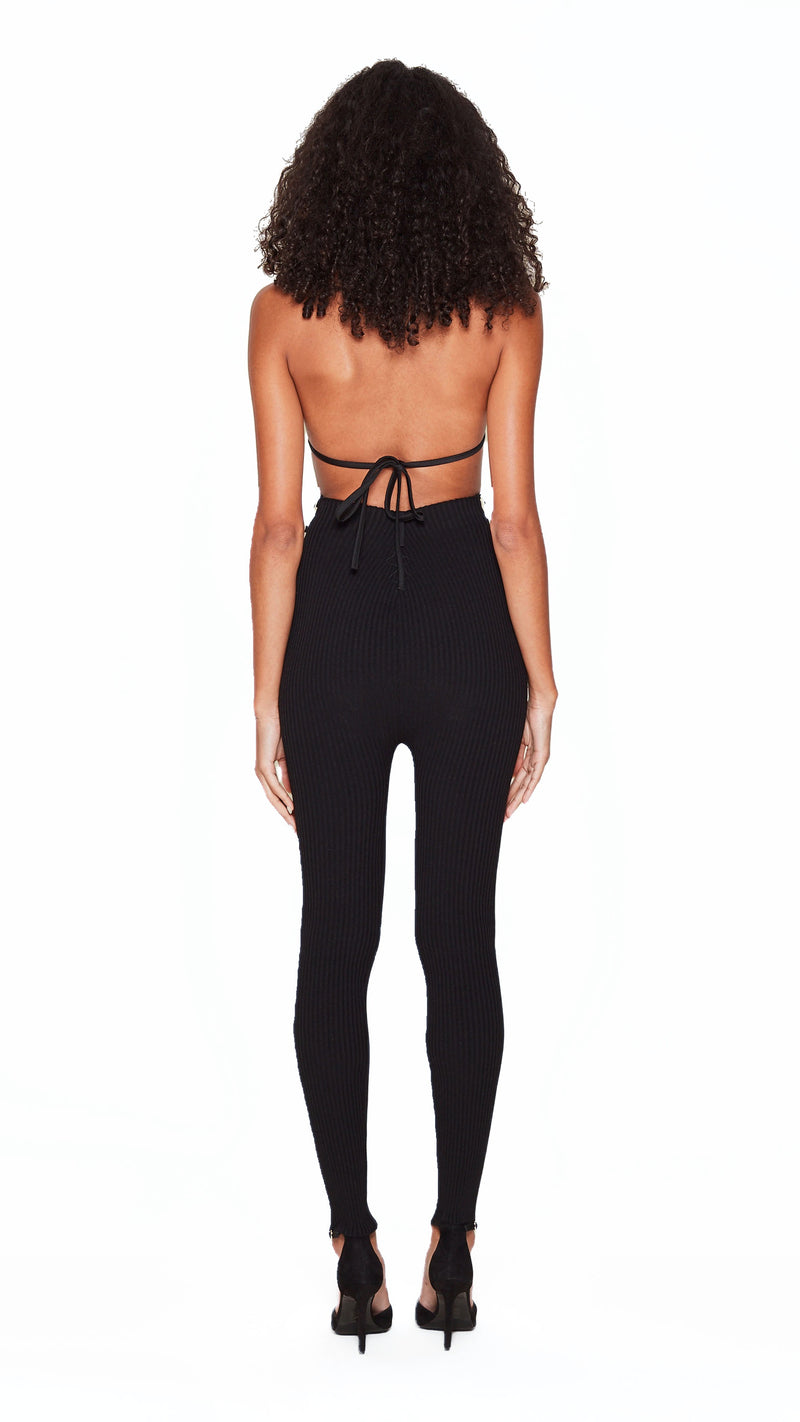 Costa Leggings Women Black, back view – POAN