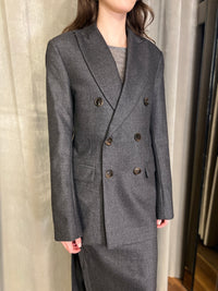 Michael DB Angora Flannel Jacket Grey Women