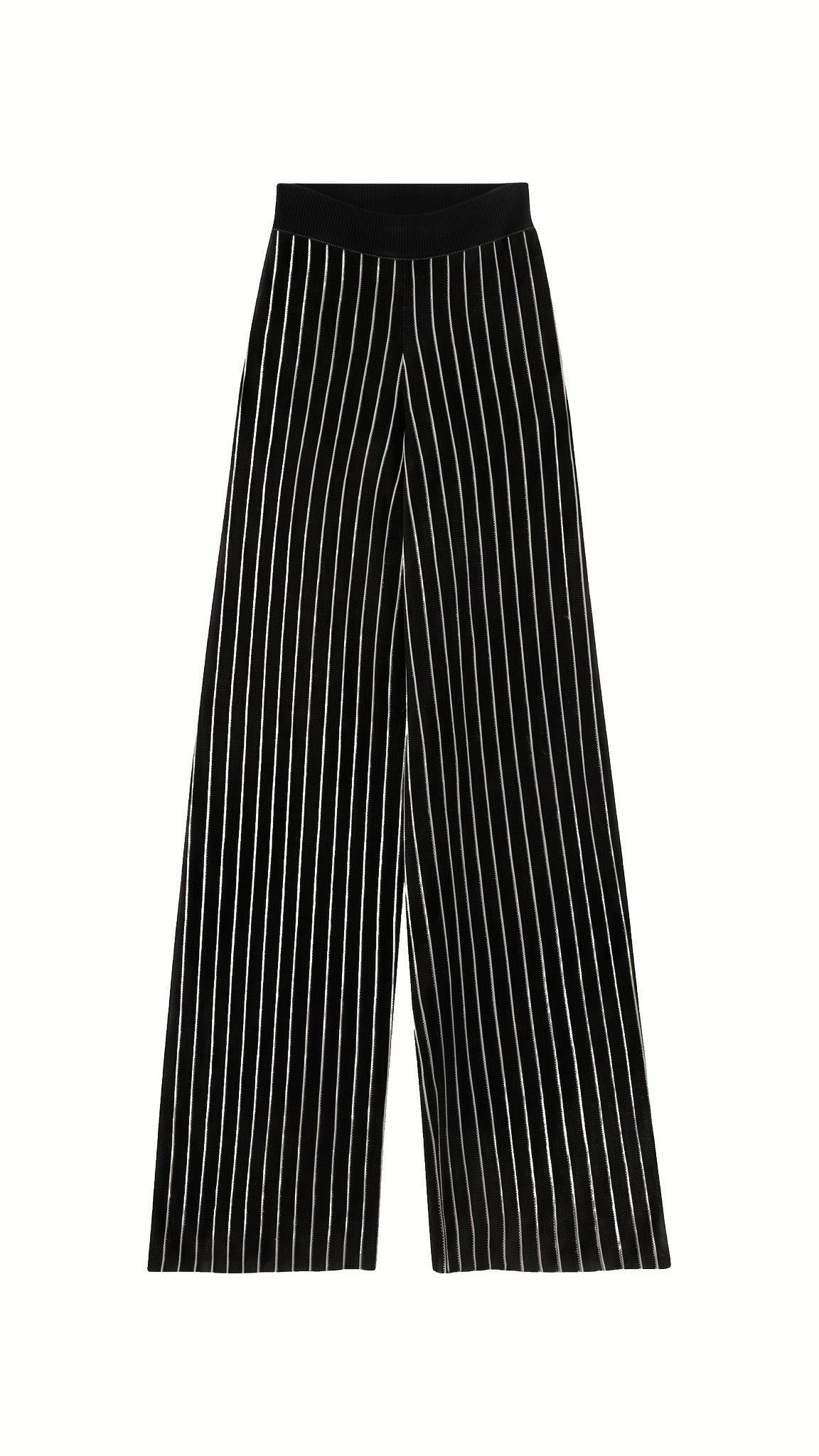 Elva Knitted Palazzo Trousers Women Black, product – POAN