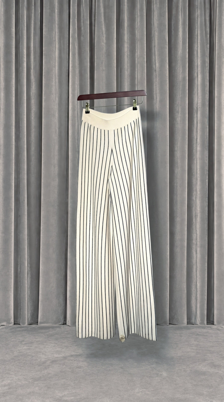 Elva Knitted Palazzo Trousers Ivory – product