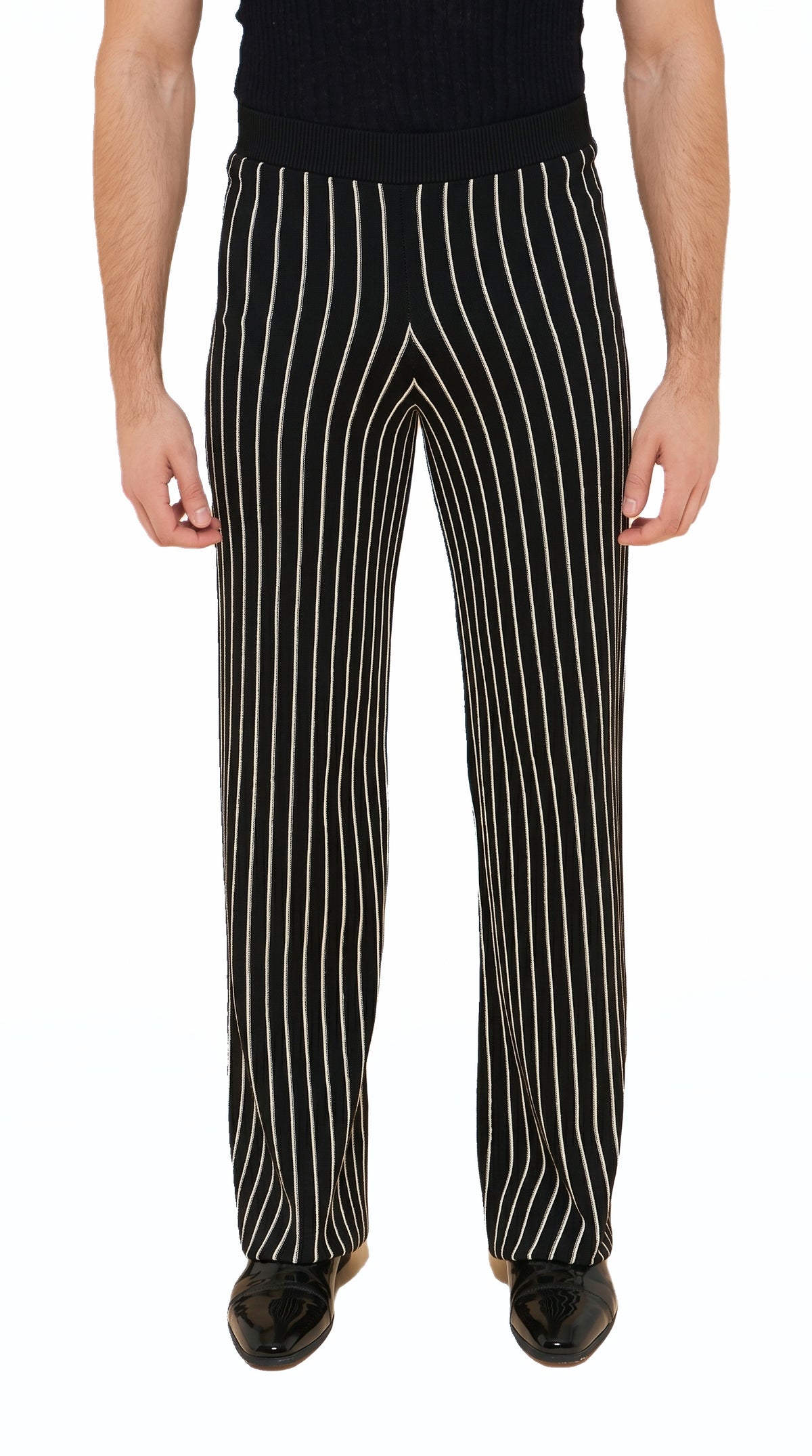 Elva Palazzo Trousers Men Black, detail – POAN