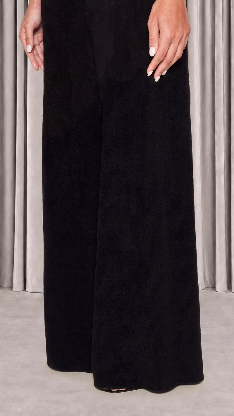 Elva Palazzo Trousers Women Black, detail – POAN