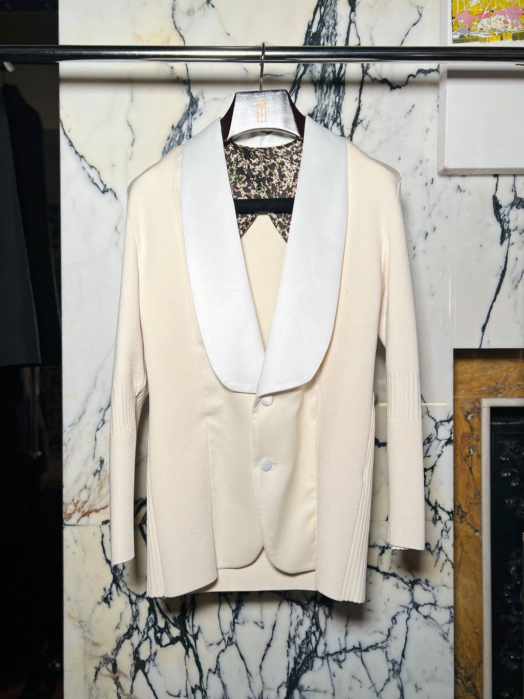 Smoker Jacket Men Ivory