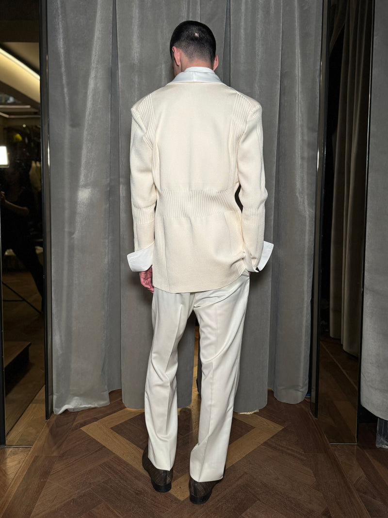 Smoker Jacket Men Ivory