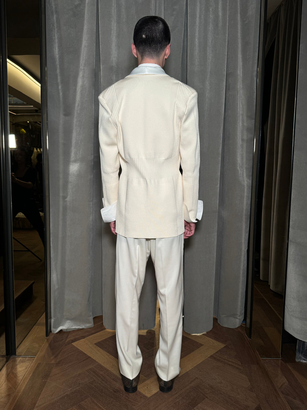 Smoker Jacket Men Ivory