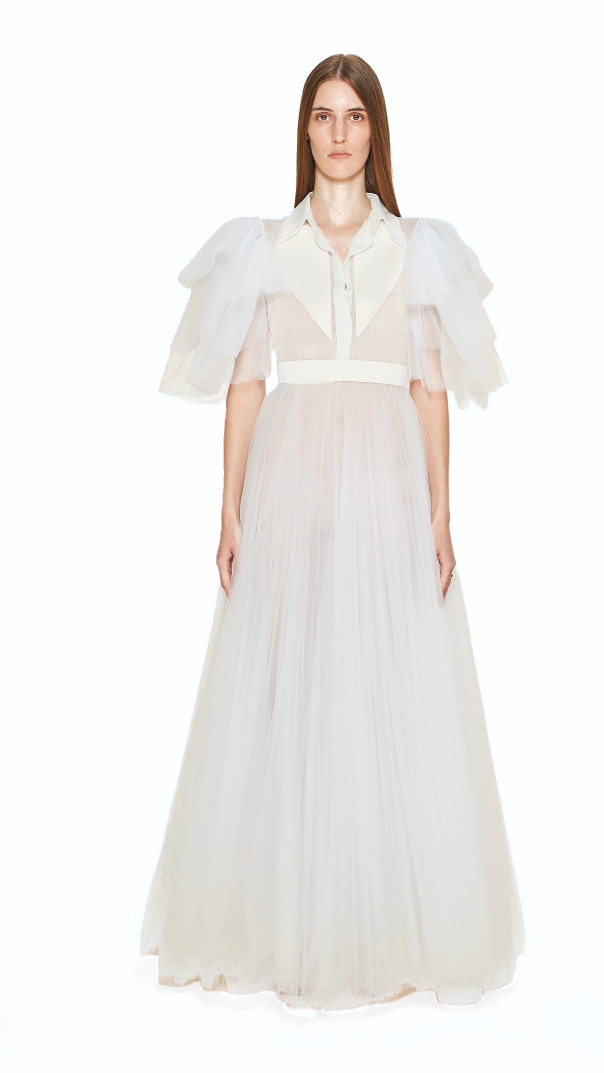 Felice Couture Dress Women Ivory, front view – POAN