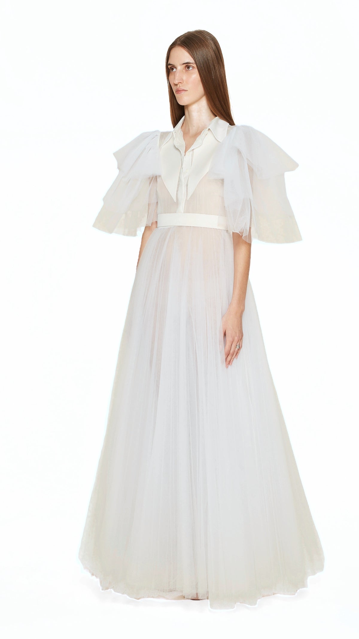 Felice Couture Dress Women Ivory, side view – POAN