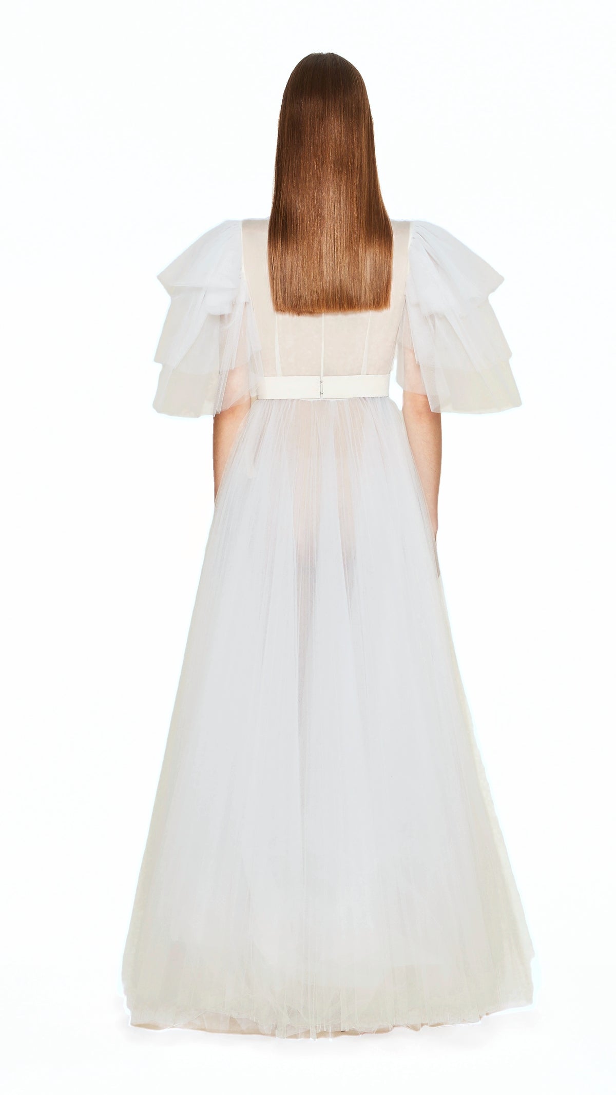 Felice Couture Dress Women Ivory, back view – POAN