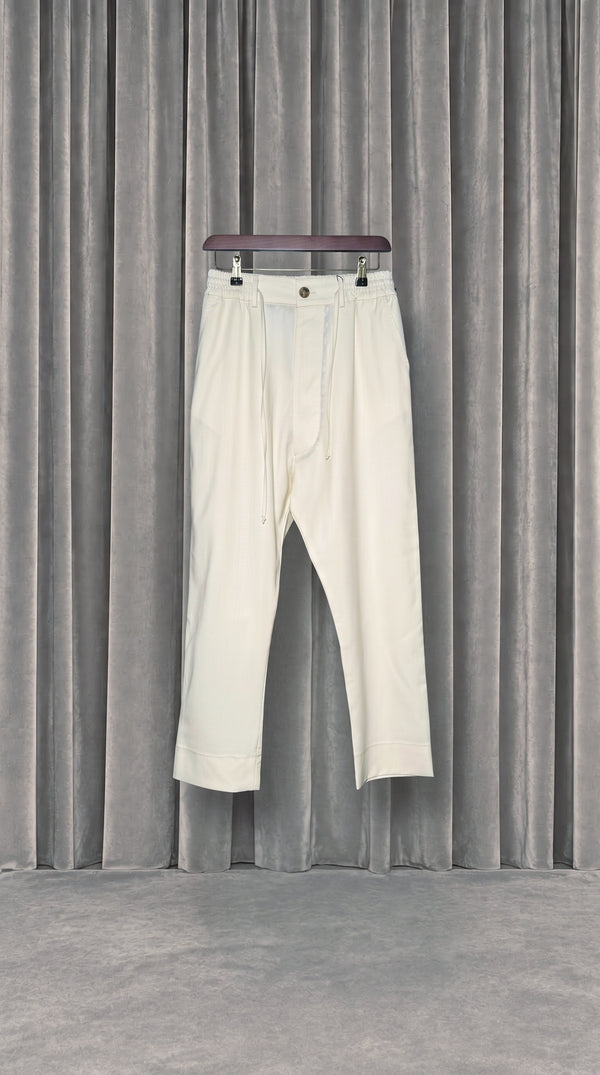 Fender Drop Crotch Trousers Women Ivory