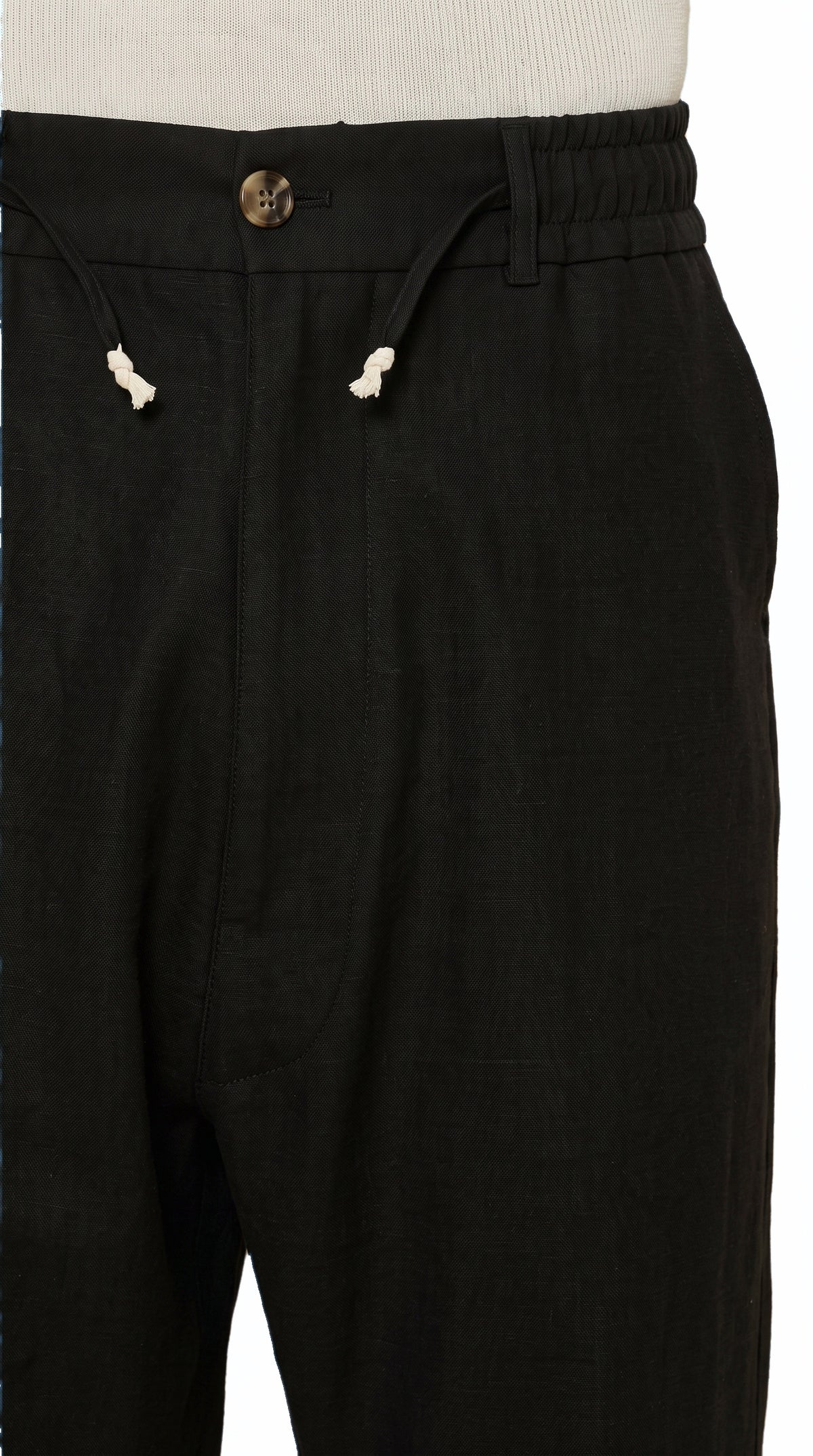 Fender Drop Crotch Trousers Men Black, detail – POAN
