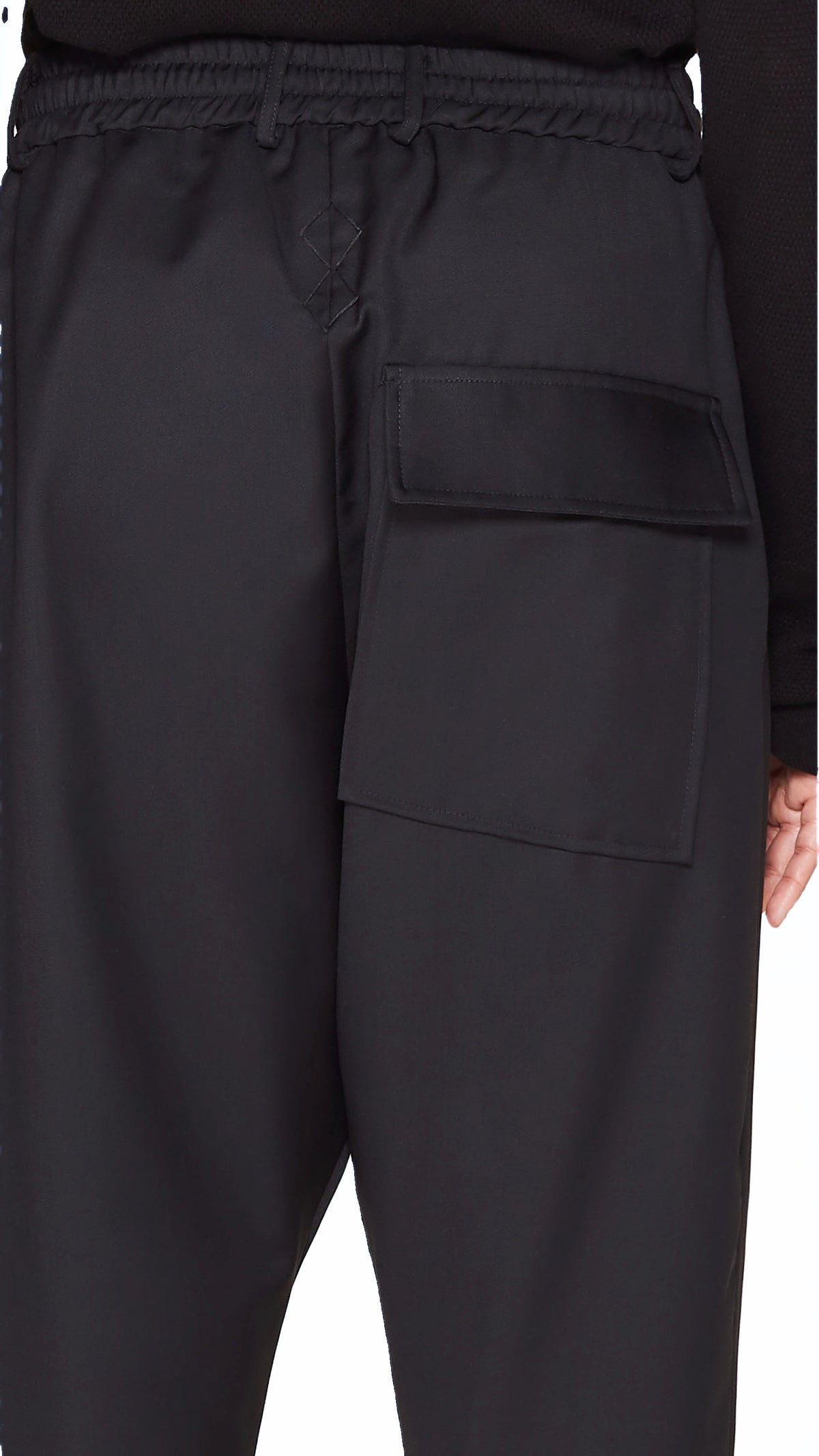 Fender Drop Crotch Trousers Women Black, detail – POAN