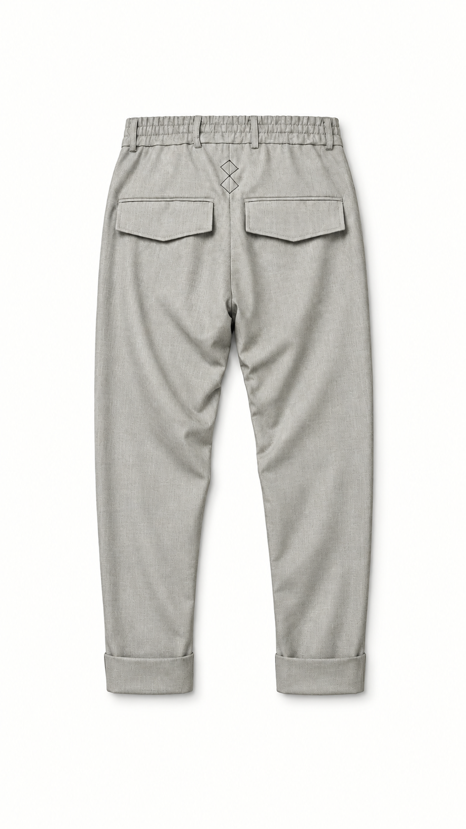 Fender Drop Crotch Trousers Comfort Micropattern Wool Basket Men