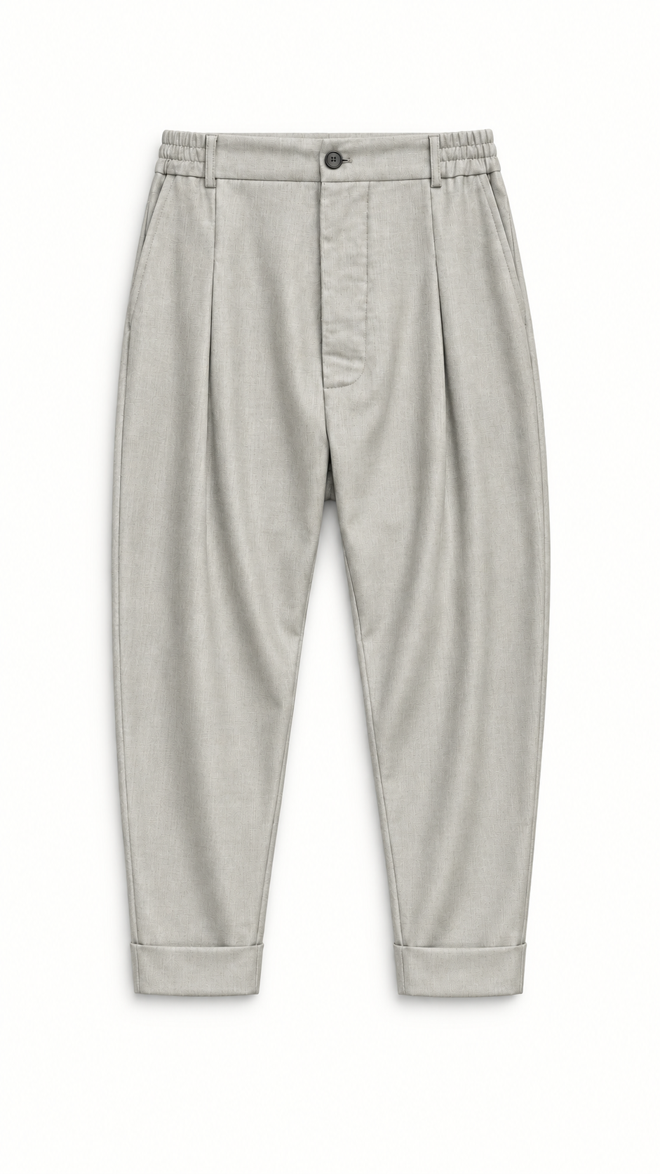 Fender Drop Crotch Trousers Comfort Micropattern Wool Basket Men
