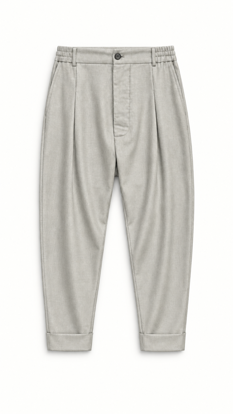 Fender Drop Crotch Trousers Comfort Micropattern Wool Basket Women