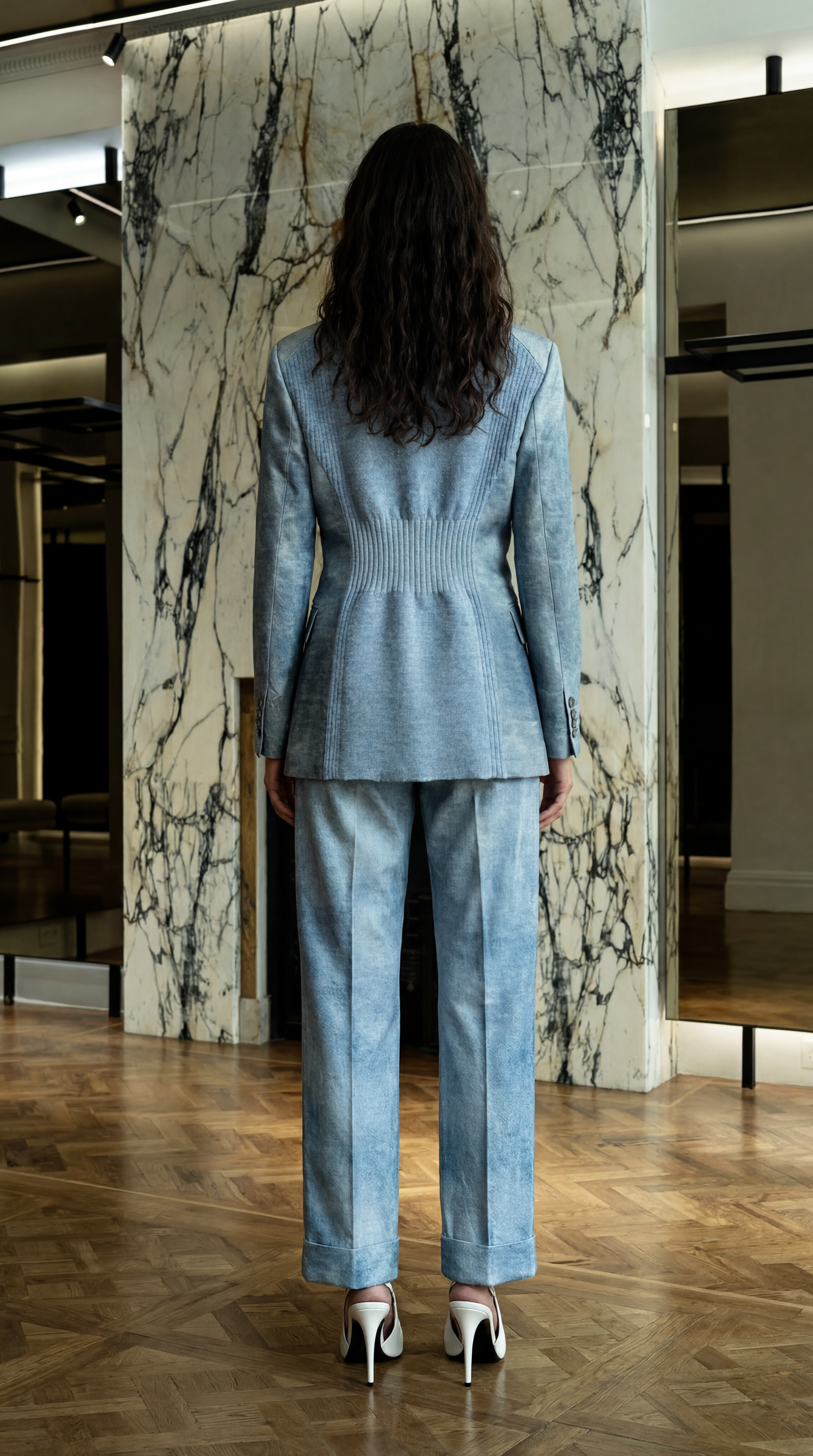 Michael Jacket Women Silk Denim