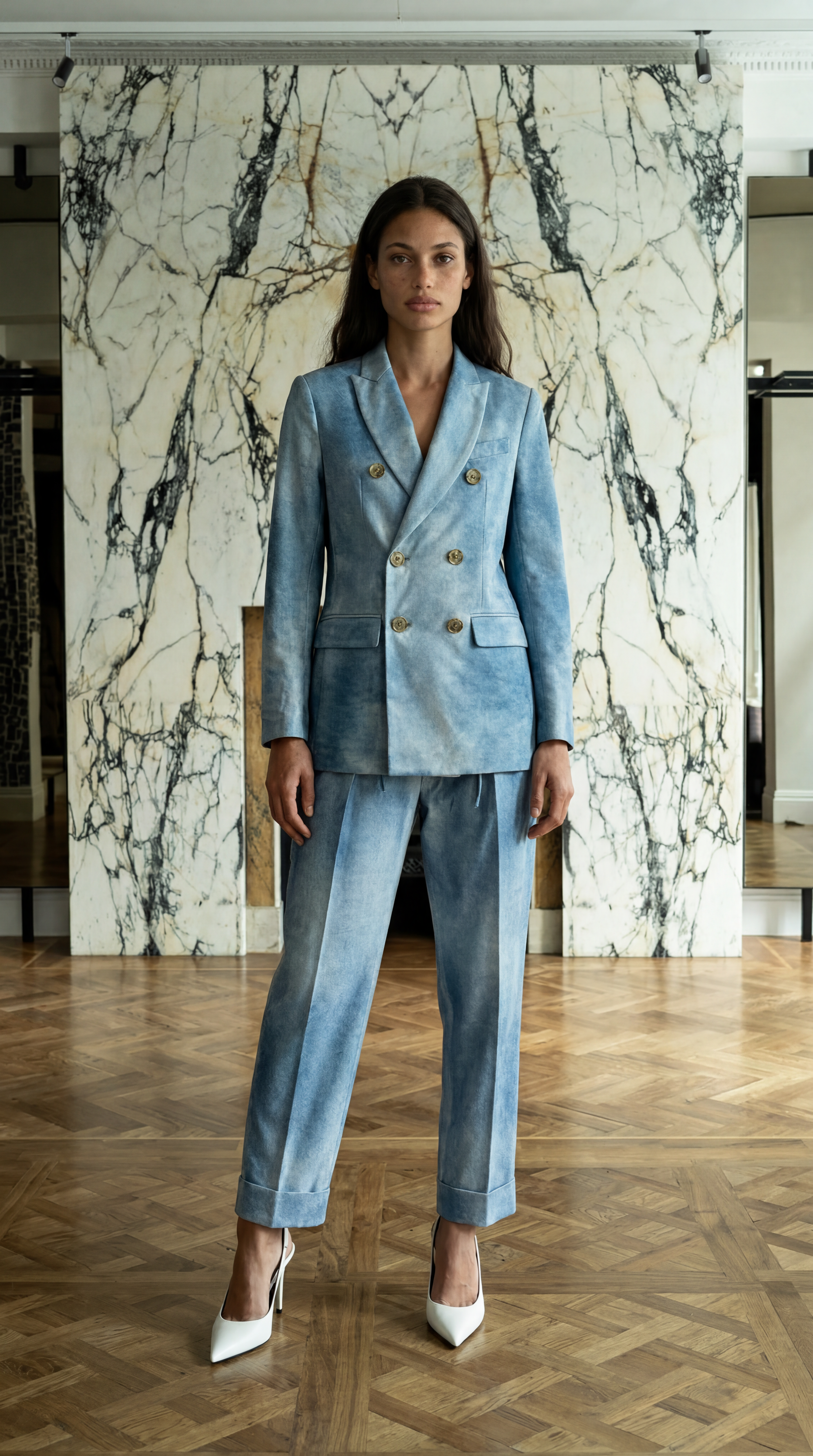 Michael Jacket Women Silk Denim