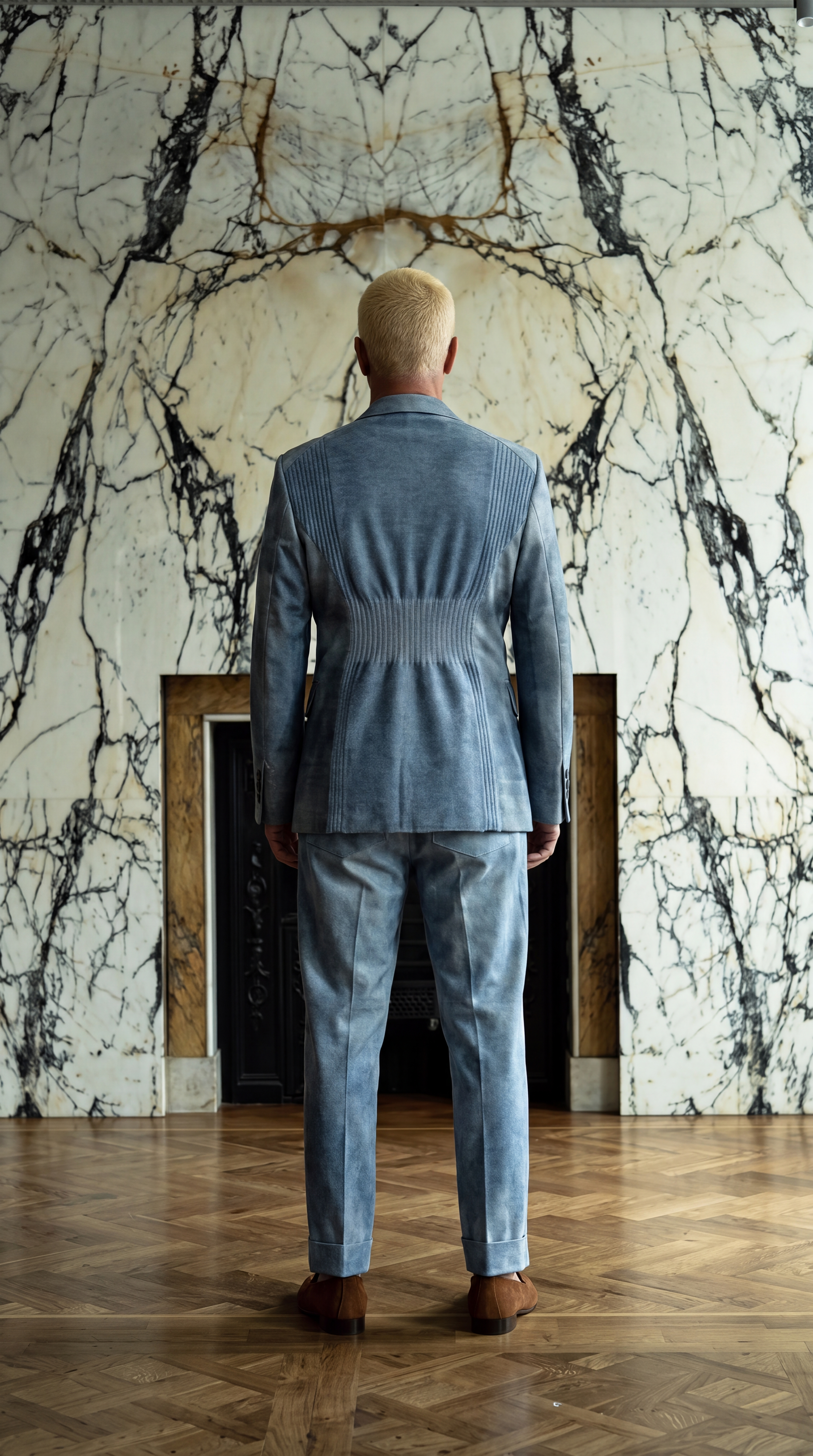 Michael Jacket Men Silk Denim